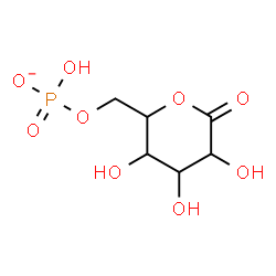 ChemSpider 2D Image | (3,4,5-Trihydroxy-6-oxotetrahydro-2H-pyran-2-yl)methyl hydrogen phosphate | C6H10O9P