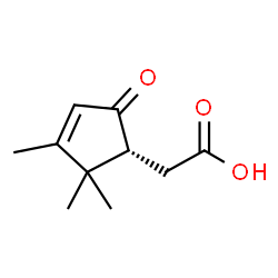 ChemSpider 2D Image | [(R)-2,2,3-trimethyl-5-oxocyclopent-3-en-1-yl]acetic acid | C10H14O3