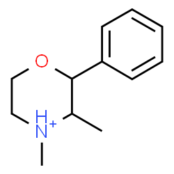 ChemSpider 2D Image | 3,4-Dimethyl-2-phenylmorpholin-4-ium | C12H18NO