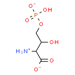 ChemSpider 2D Image | 2-Ammonio-3-hydroxy-4-[(hydroxyphosphinato)oxy]butanoate | C4H9NO7P