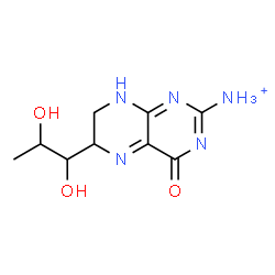 ChemSpider 2D Image | 6-(1,2-Dihydroxypropyl)-4-oxo-1,4,6,7-tetrahydro-2-pteridinaminium | C9H14N5O3