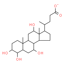 ChemSpider 2D Image | 3,4,7,12-Tetrahydroxycholan-24-oate | C24H39O6
