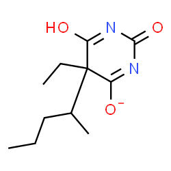 ChemSpider 2D Image | 5-Ethyl-2,6-dioxo-5-(2-pentanyl)-1,2,5,6-tetrahydro-4-pyrimidinolate | C11H17N2O3