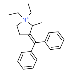 ChemSpider 2D Image | 3-(Diphenylmethylene)-1,1-diethyl-2-methylpyrrolidinium | C22H28N