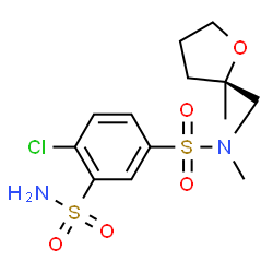 ChemSpider 2D Image | (R)-Mefruside | C13H19ClN2O5S2