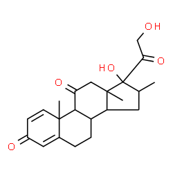 ChemSpider 2D Image | 17,21-Dihydroxy-16-methylpregna-1,4-diene-3,11,20-trione | C22H28O5