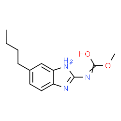 ChemSpider 2D Image | 5-Butyl-2-[(methoxycarbonyl)amino]-1H-benzimidazol-3-ium | C13H18N3O2