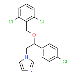 ChemSpider 2D Image | 1-{2-(4-Chlorophenyl)-2-[(2,6-dichlorobenzyl)oxy]ethyl}-1H-imidazole | C18H15Cl3N2O