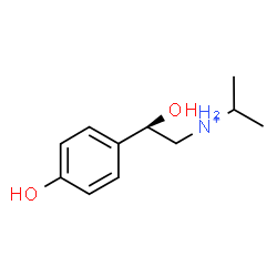 ChemSpider 2D Image | N-[(2R)-2-Hydroxy-2-(4-hydroxyphenyl)ethyl]-2-propanaminium | C11H18NO2