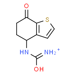 ChemSpider 2D Image | Oxo[(7-oxo-4,5,6,7-tetrahydro-1-benzothiophen-4-yl)amino]methanaminium | C9H11N2O2S