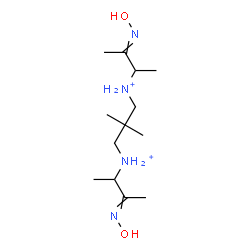 ChemSpider 2D Image | N,N'-Bis[3-(hydroxyimino)-2-butanyl]-2,2-dimethyl-1,3-propanediaminium | C13H30N4O2