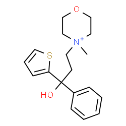ChemSpider 2D Image | 4-[3-Hydroxy-3-phenyl-3-(2-thienyl)propyl]-4-methylmorpholin-4-ium | C18H24NO2S