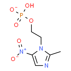 ChemSpider 2D Image | 2-(2-Methyl-5-nitro-1H-imidazol-1-yl)ethyl hydrogen phosphate | C6H9N3O6P