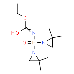 ChemSpider 2D Image | Ethyl [bis(2,2-dimethyl-1-aziridinyl)phosphoryl]carbamate | C11H22N3O3P