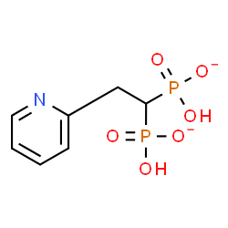 ChemSpider 2D Image | [2-(2-Pyridinyl)-1,1-ethanediyl]bis[hydrogen (phosphonate)] | C7H9NO6P2