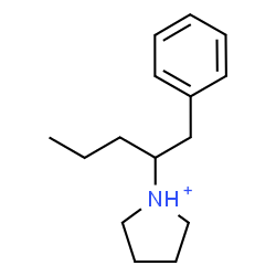 ChemSpider 2D Image | 1-(1-Phenyl-2-pentanyl)pyrrolidinium | C15H24N