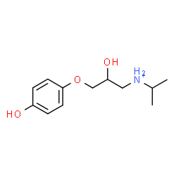 ChemSpider 2D Image | 2-Hydroxy-3-(4-hydroxyphenoxy)-N-isopropyl-1-propanaminium | C12H20NO3
