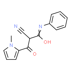 ChemSpider 2D Image | 2-Cyano-3-(1-methyl-1H-pyrrol-2-yl)-3-oxo-N-phenylpropanamide | C15H13N3O2