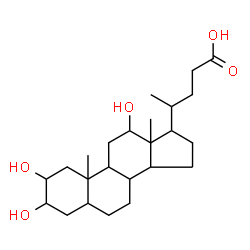 ChemSpider 2D Image | 2,3,12-Trihydroxycholan-24-oic acid | C24H40O5