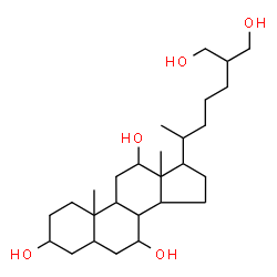 ChemSpider 2D Image | Cholestane-3,7,12,26,27-pentol | C27H48O5