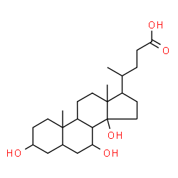 ChemSpider 2D Image | 3,7,14-Trihydroxycholan-24-oic acid | C24H40O5
