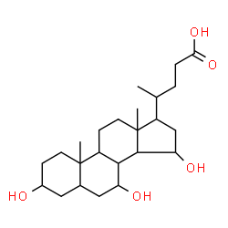 ChemSpider 2D Image | 3,7,15-Trihydroxycholan-24-oic acid | C24H40O5