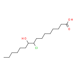 ChemSpider 2D Image | 9-Chloro-10-hydroxyhexadecanoic acid | C16H31ClO3
