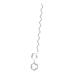 ChemSpider 2D Image | 1H-Imidazolium, 1-hexadecyl-3-phenyl- | C25H41N2