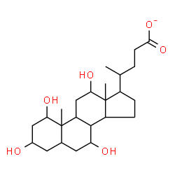 ChemSpider 2D Image | 1,3,7,12-Tetrahydroxycholan-24-oate | C24H39O6