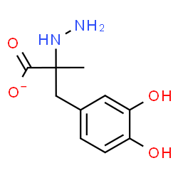 ChemSpider 2D Image | 3-(3,4-Dihydroxyphenyl)-2-hydrazino-2-methylpropanoate | C10H13N2O4