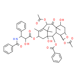 ChemSpider 2D Image | 4,10-Diacetoxy-13-{[3-(benzoylamino)-2-hydroxy-3-phenylpropanoyl]oxy}-1,7-dihydroxy-9-oxo-5,20-epoxytax-11-en-2-yl benzoatato(3-) | C47H51NO14