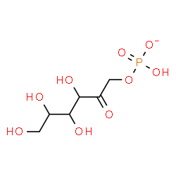 ChemSpider 2D Image | 1-O-(Hydroxyphosphinato)hex-2-ulose | C6H12O9P