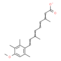 ChemSpider 2D Image | 9-(4-Methoxy-2,3,6-trimethylphenyl)-3,7-dimethyl-2,4,6,8-nonatetraenoate | C21H25O3