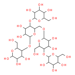 ChemSpider 2D Image | Hexopyranosyl-(1->4)-[hexopyranosyl-(1->4)hexopyranosyl-(1->6)]hexopyranosyl-(1->4)hexopyranose | C30H52O26