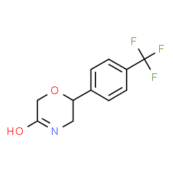 ChemSpider 2D Image | 6-[4-(Trifluoromethyl)phenyl]-3-morpholinone | C11H10F3NO2