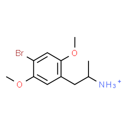 ChemSpider 2D Image | 1-(4-Bromo-2,5-dimethoxyphenyl)-2-propanaminium | C11H17BrNO2