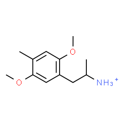 ChemSpider 2D Image | 1-(2,5-Dimethoxy-4-methylphenyl)-2-propanaminium | C12H20NO2