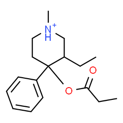 ChemSpider 2D Image | 3-Ethyl-1-methyl-4-phenyl-4-(propionyloxy)piperidinium | C17H26NO2