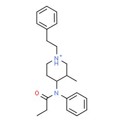 ChemSpider 2D Image | 3-Methyl-1-(2-phenylethyl)-4-[phenyl(propionyl)amino]piperidinium | C23H31N2O