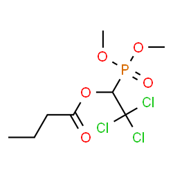 ChemSpider 2D Image | 2,2,2-Trichloro-1-(dimethoxyphosphoryl)ethyl butyrate | C8H14Cl3O5P