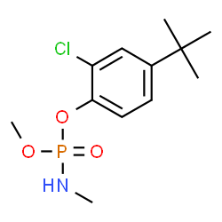 ChemSpider 2D Image | 2-Chloro-4-(2-methyl-2-propanyl)phenyl methyl methylphosphoramidate | C12H19ClNO3P