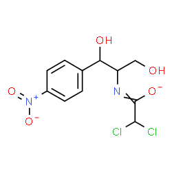 ChemSpider 2D Image | 2,2-Dichloro-N-[1,3-dihydroxy-1-(4-nitrophenyl)-2-propanyl]ethanimidate | C11H11Cl2N2O5