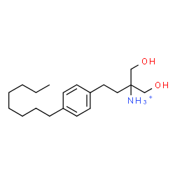 ChemSpider 2D Image | 1-Hydroxy-2-(hydroxymethyl)-4-(4-octylphenyl)-2-butanaminium | C19H34NO2