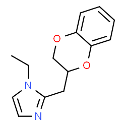 ChemSpider 2D Image | 2-(2,3-Dihydro-1,4-benzodioxin-2-ylmethyl)-1-ethyl-1H-imidazole | C14H16N2O2