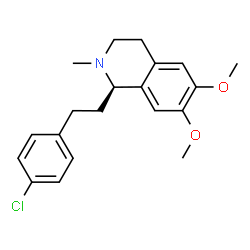 ChemSpider 2D Image | (1R)-1-[2-(4-Chlorophenyl)ethyl]-6,7-dimethoxy-2-methyl-1,2,3,4-tetrahydroisoquinoline | C20H24ClNO2