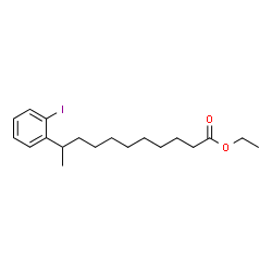ChemSpider 2D Image | Ethyl 10-(2-iodophenyl)undecanoate | C19H29IO2