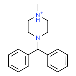 ChemSpider 2D Image | 4-(Diphenylmethyl)-1-methylpiperazin-1-ium | C18H23N2