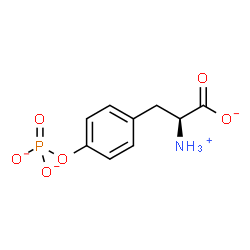 ChemSpider 2D Image | (2S)-2-Ammonio-3-[4-(phosphonatooxy)phenyl]propanoatato | C9H10NO6P
