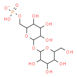ChemSpider 2D Image | 6-O-(Hydroxyphosphinato)hexopyranosyl hexopyranoside | C12H22O14P