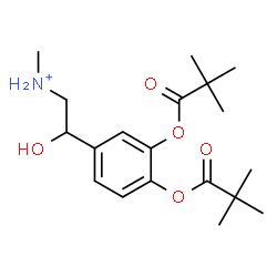 ChemSpider 2D Image | 2-{3,4-Bis[(2,2-dimethylpropanoyl)oxy]phenyl}-2-hydroxy-N-methylethanaminiumato | C19H30NO5